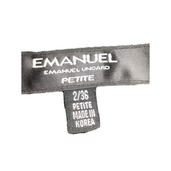 Emanuel Ungaro Petite Blazer Women’s SZ XS Made In Korea Pockets Chocolate Brown - Picture 5 of 5